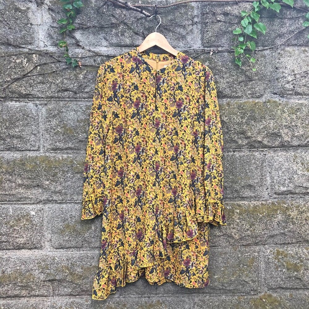Madewell Karen Walker Loretta Silk Floral Dress 12